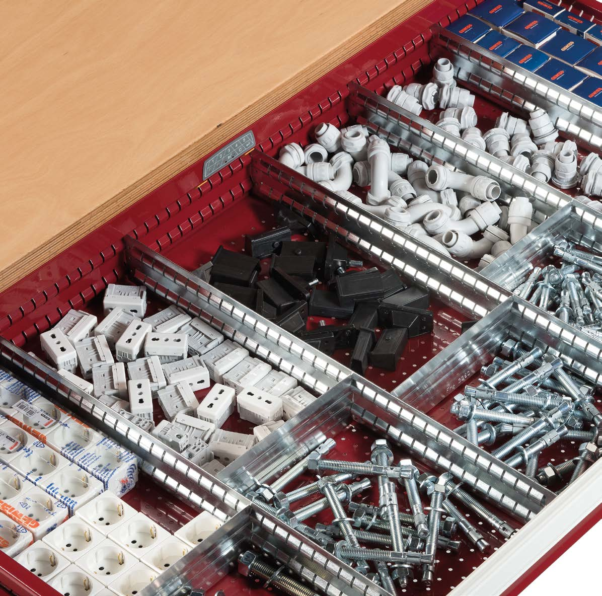 Einteilungsmaterial für Schubladen