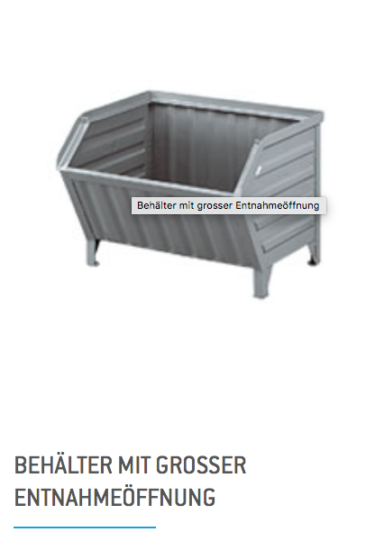 INDUSTRIEBEHÄLTER AUS KUNSTSTOFF UND AUS METALL