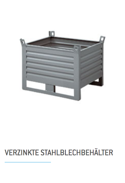 INDUSTRIEBEHÄLTER AUS KUNSTSTOFF UND AUS METALL